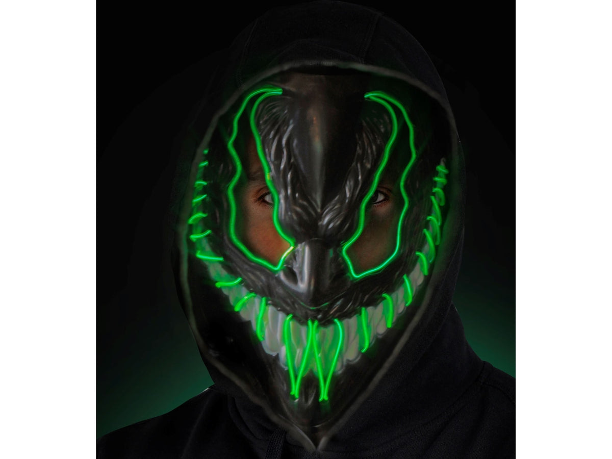 Maschera mostro con led verde
