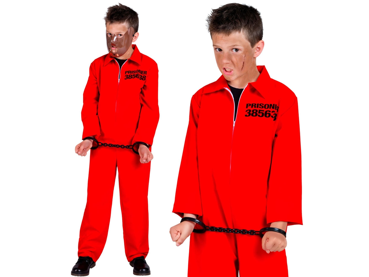 Costume carcerato 128cm 5-7anni