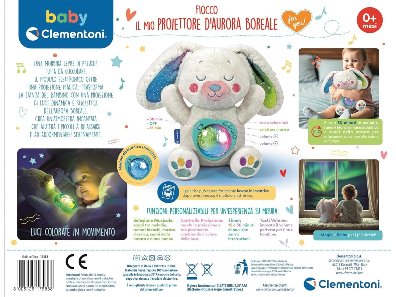Baby Clementoni for you Fiocco il mio proiettore d' aurora borea