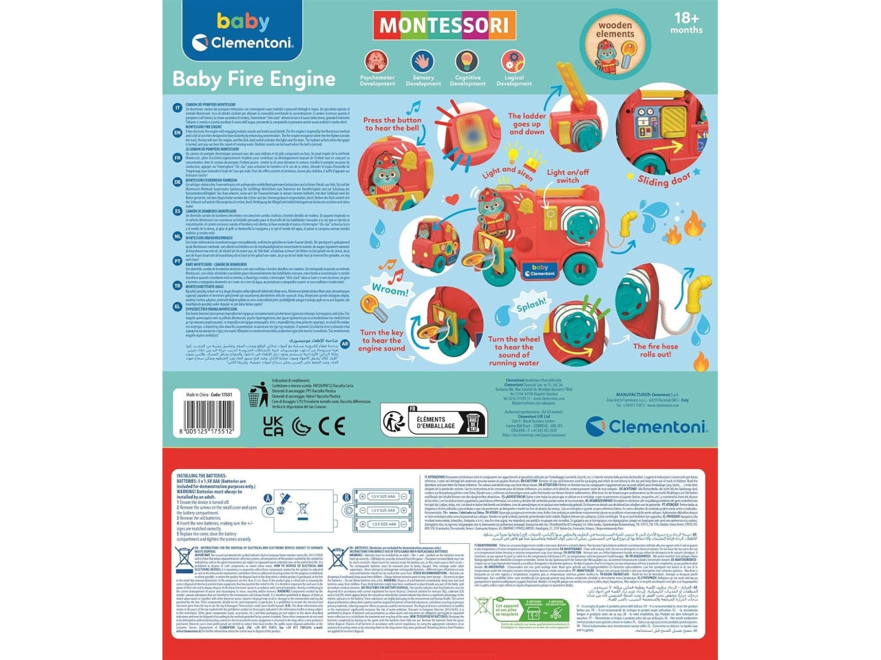 Baby Clementoni Montessori baby fire truck