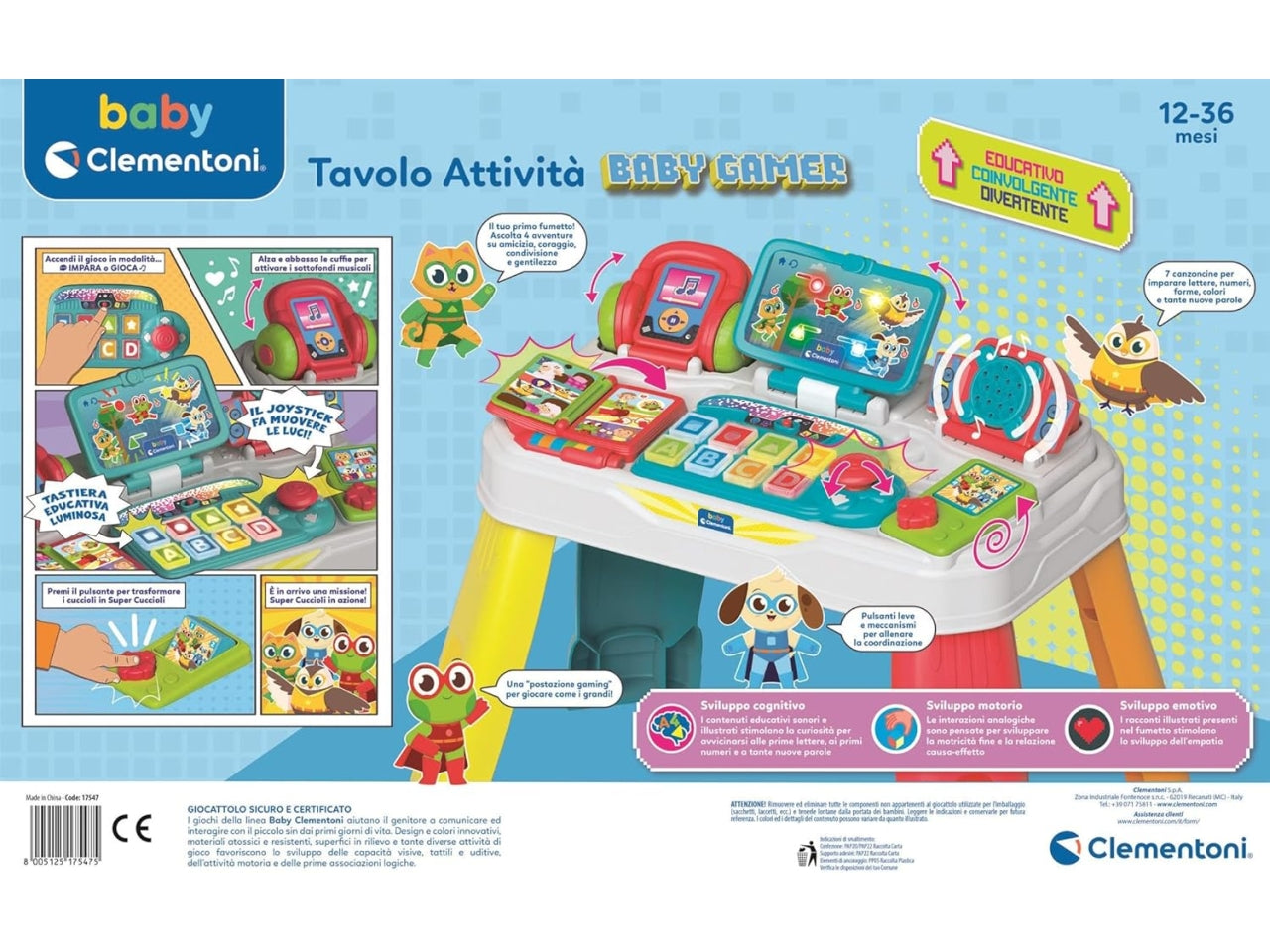 Baby Clementoni tavolo attivitÃ  baby gamer