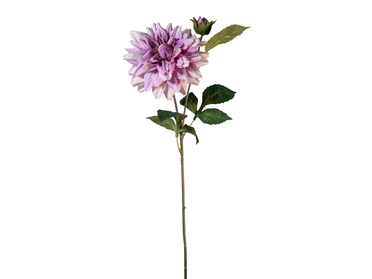 Ramo dalia 60cm con bocciolo malva