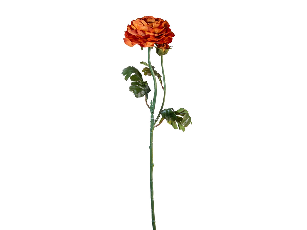 Ramo ranuncolo 60cm con bocciolo arancio