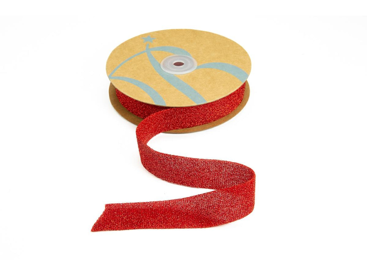 Nastro doppio lamÃ© 25mmx10mt rosso