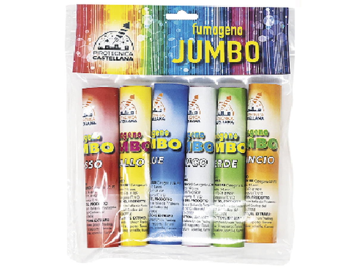 Fumogeni jumbo confezione da 6 pezzi