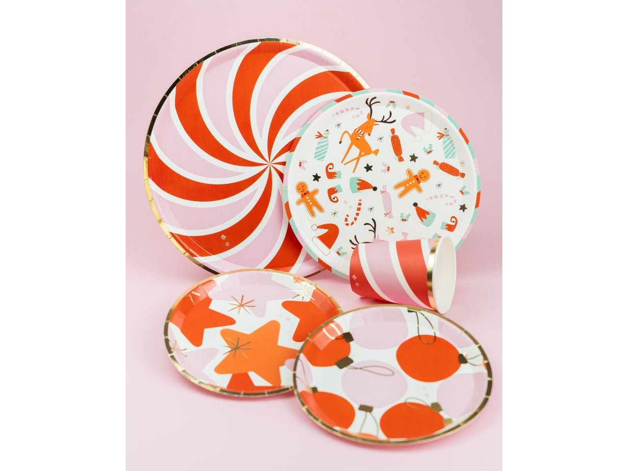 Christmas candy piatti 22cm in confezione da 6 pezzi