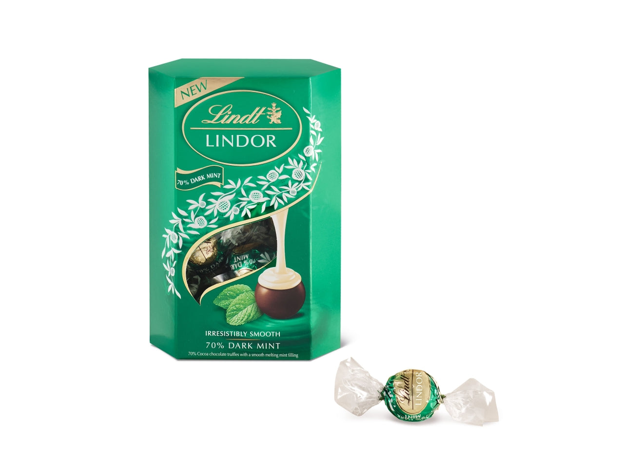 Lindt boules lindor fondente menta 200g