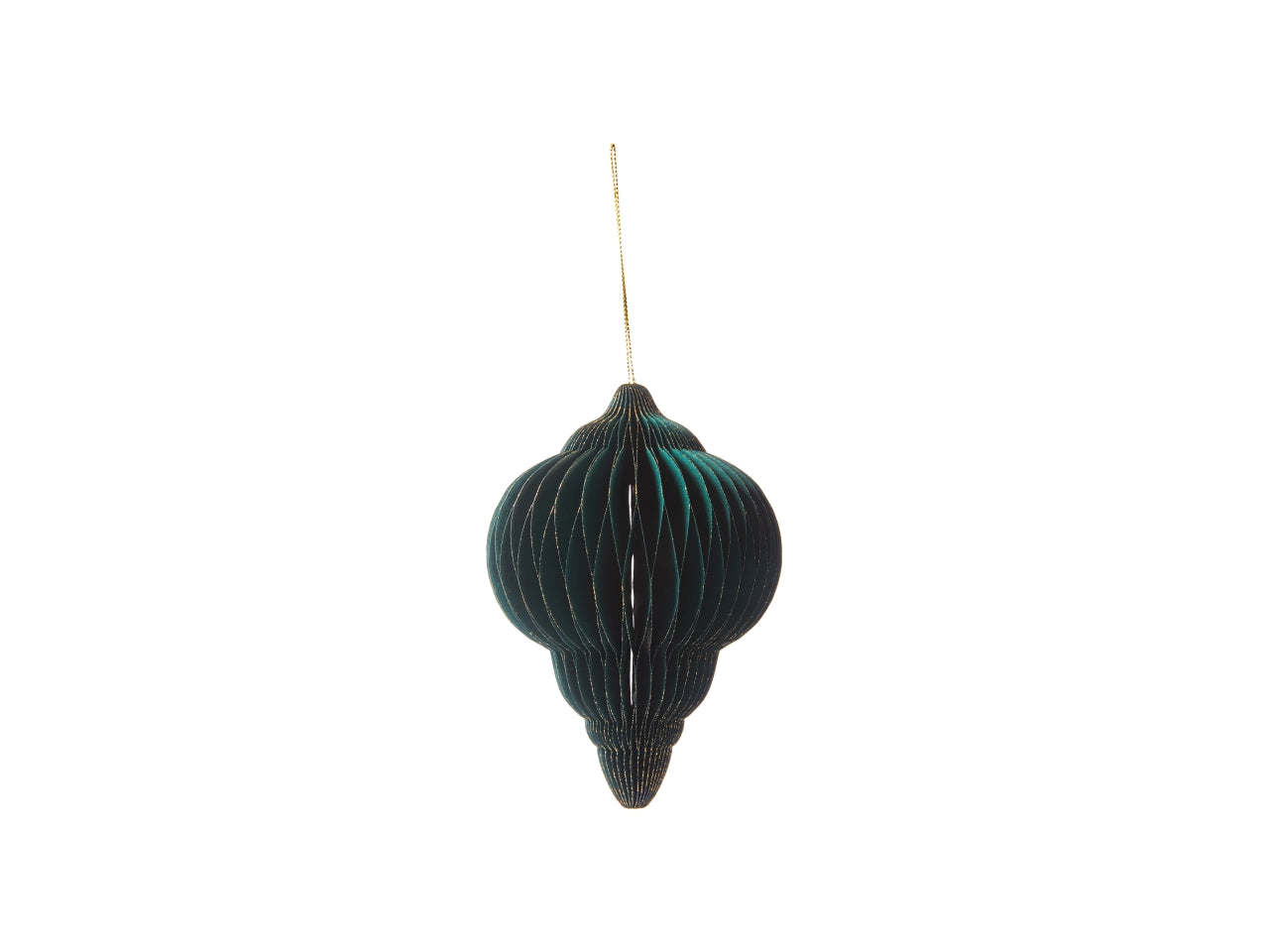 Appendino trottola in carta 15cm verde scuro