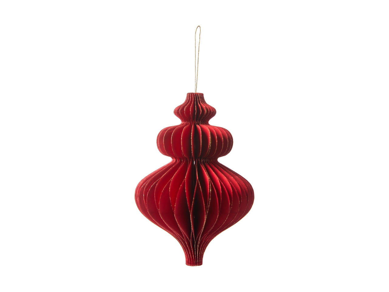 Appendino trottola in carta 20cm rosso