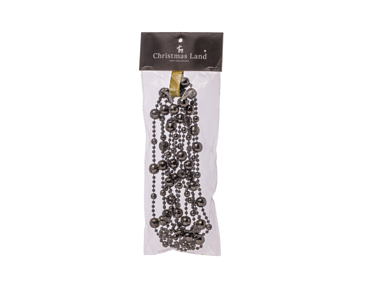 Ghirlanda perle diametro 14mmx2,7mt grigio