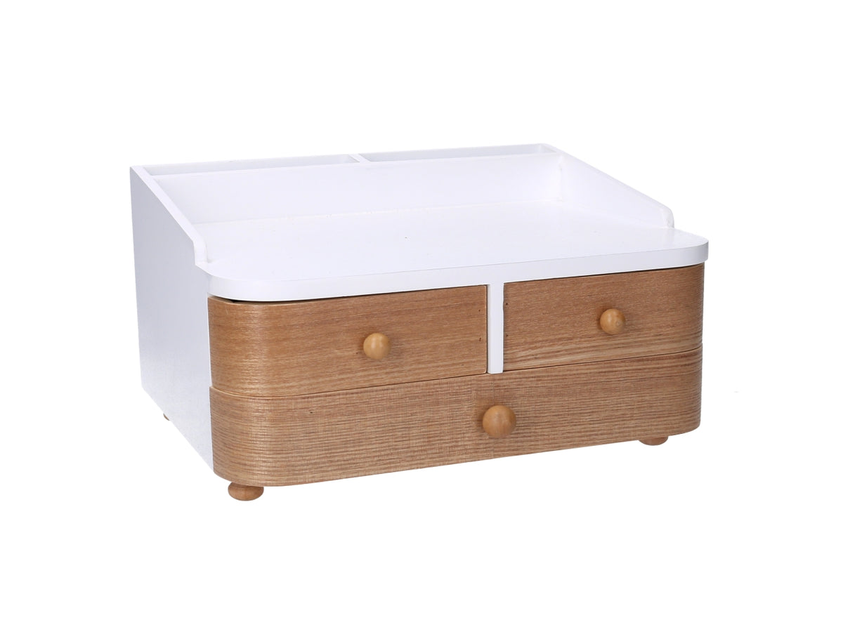 Portagioie in legno marrone 24x20,5xh.13,5cm