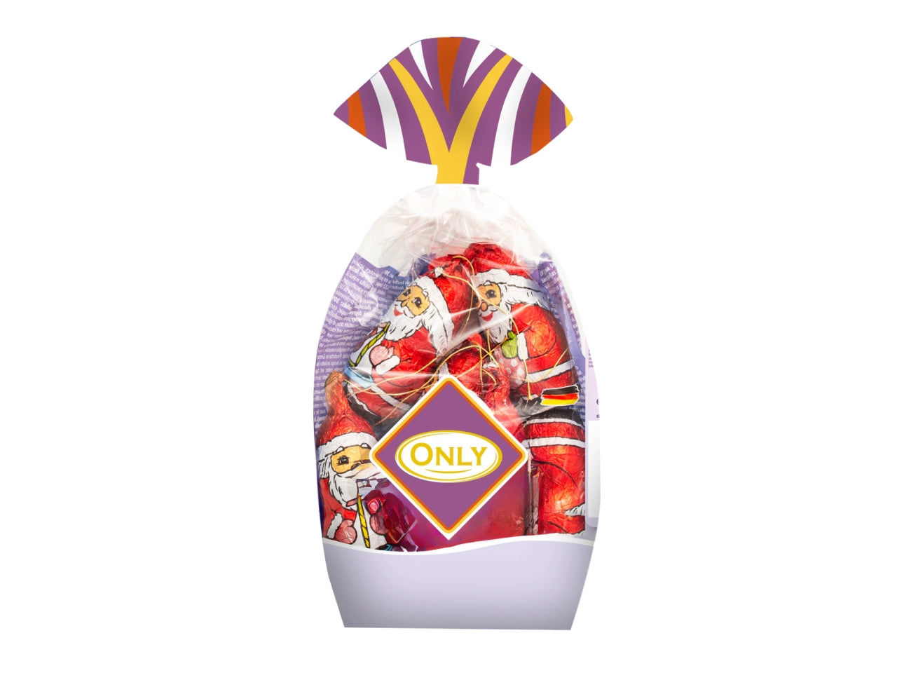 Mini babbi natale per albero di cioccolato al latte, sacchetto da 100gr
