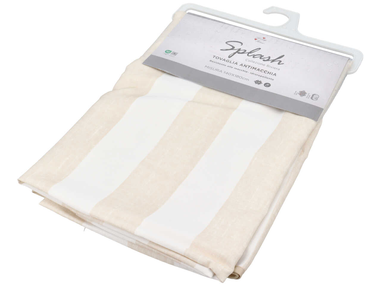 Splash riviera tovaglia antimacchia 140x180cm beige