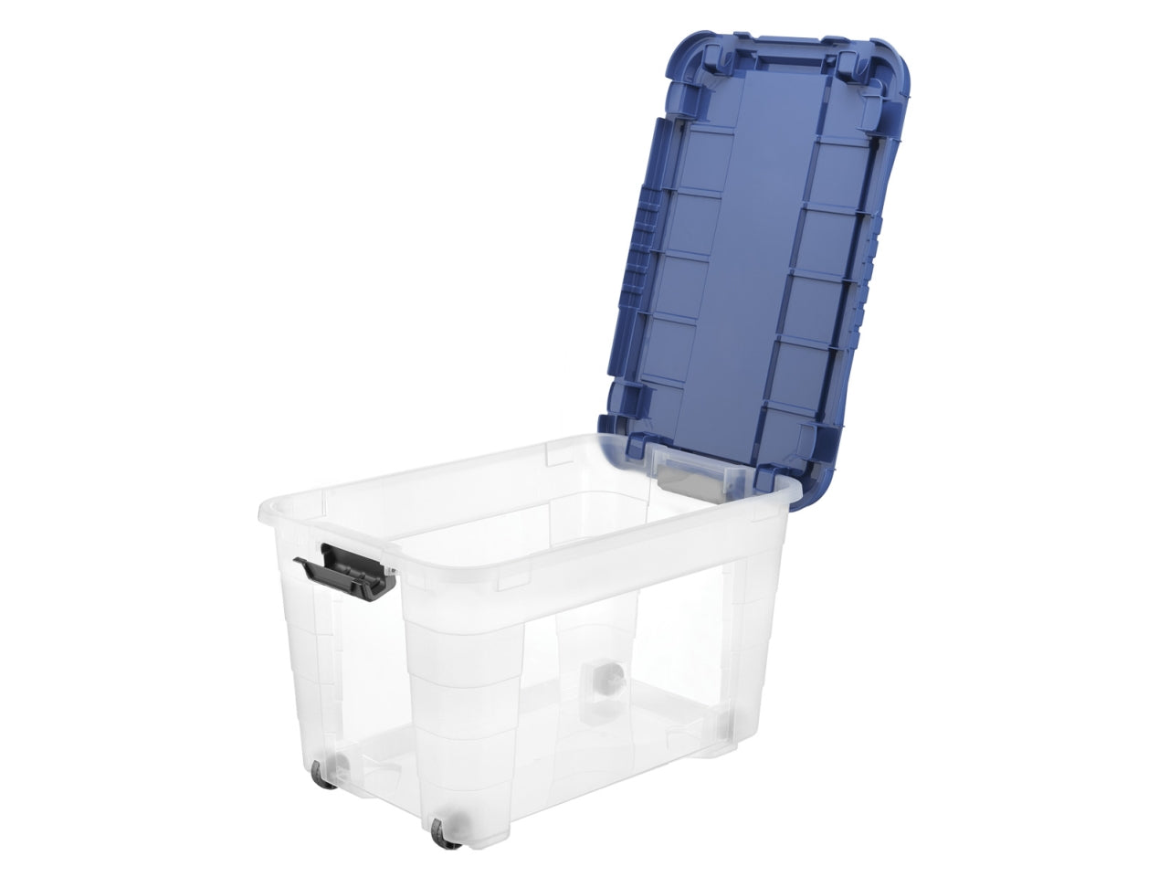 Box magic 4up 40 con coperchio e ruote colore trasparente e oceano$
