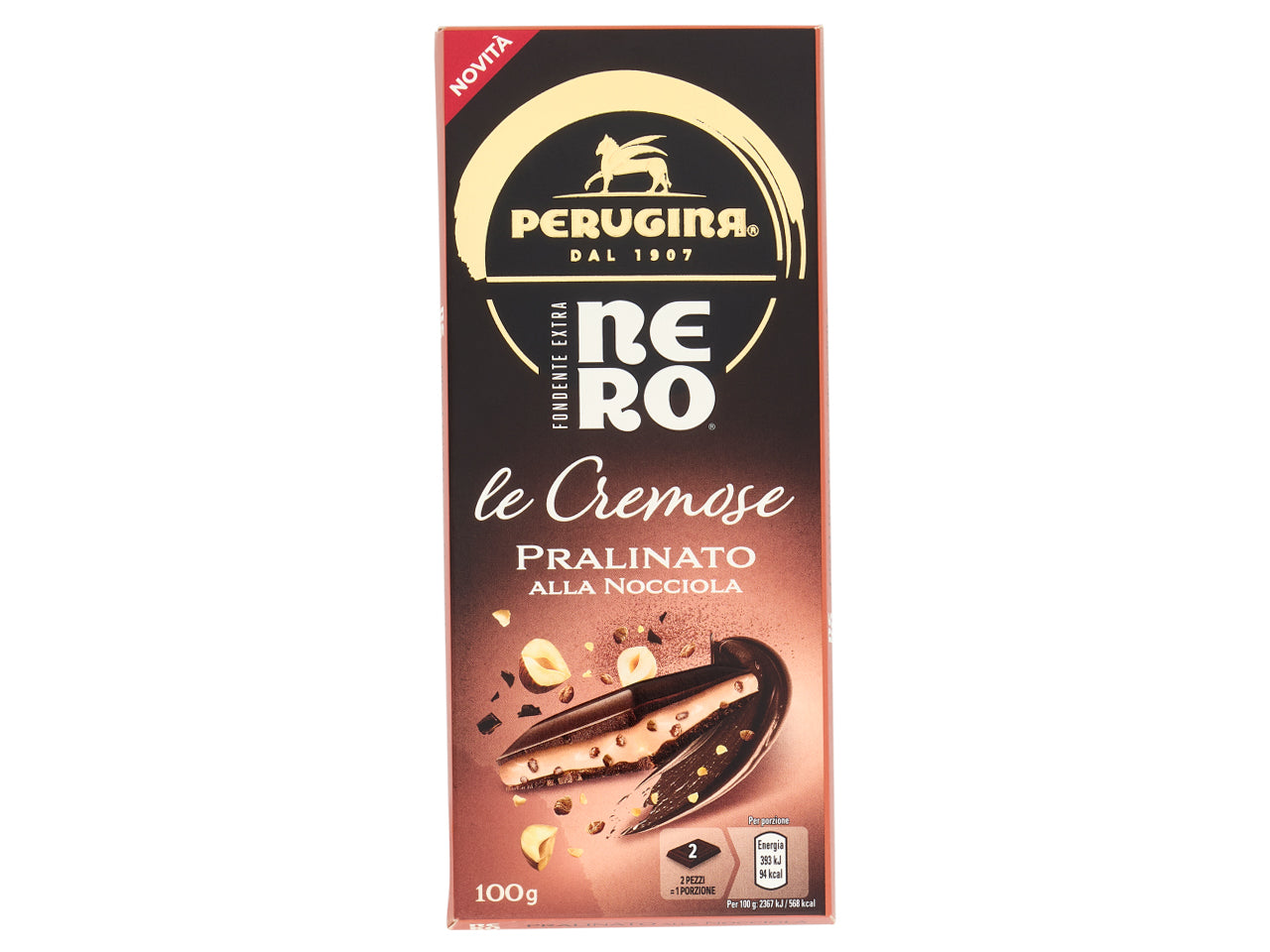 Perugina nero tavoletta fondente pralinato 100gr