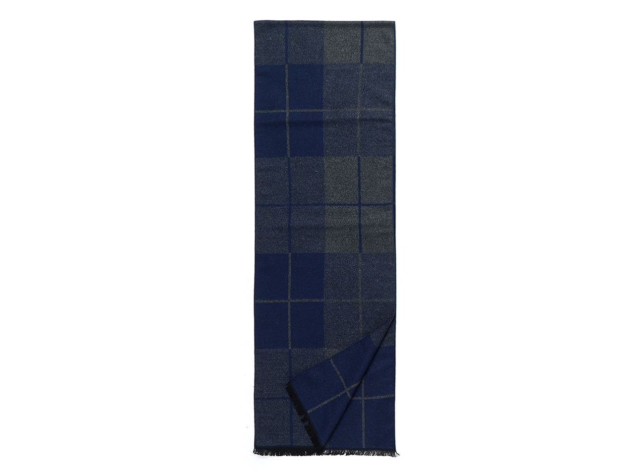 Lumberjack sciarpa 180x32cm 50%lana e 50% poliestere a quadri blu