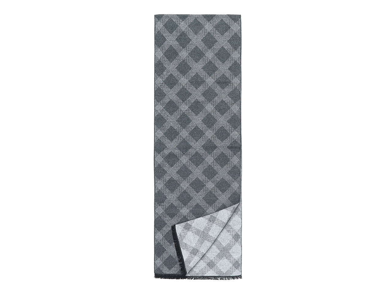Lumberjack sciarpa 180x32cm 50%lana e 50% poliestere a quadri grigio