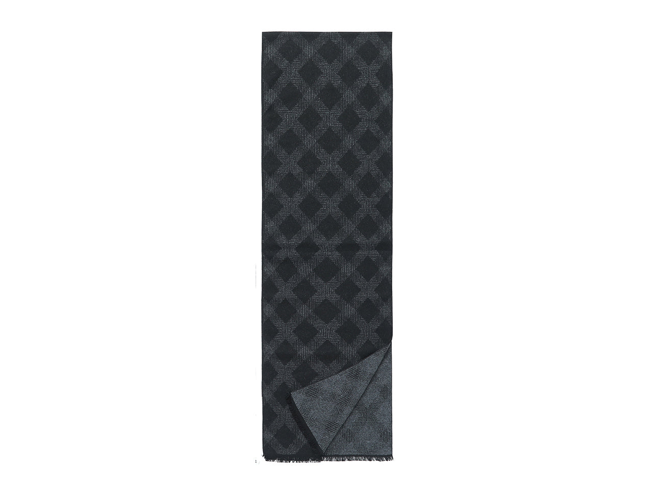 Lumberjack sciarpa 180x32cm 50%lana e 50% poliestere a quadri nero