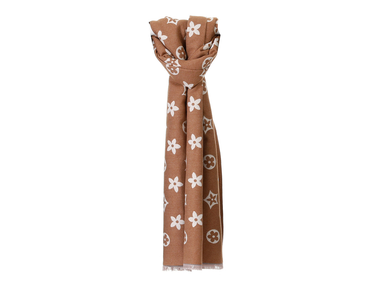 Lumberjack sciarpa 18x66cm 50% cotone /viscosa, 35% lana e 15% chashmere a fantasia cuoio
