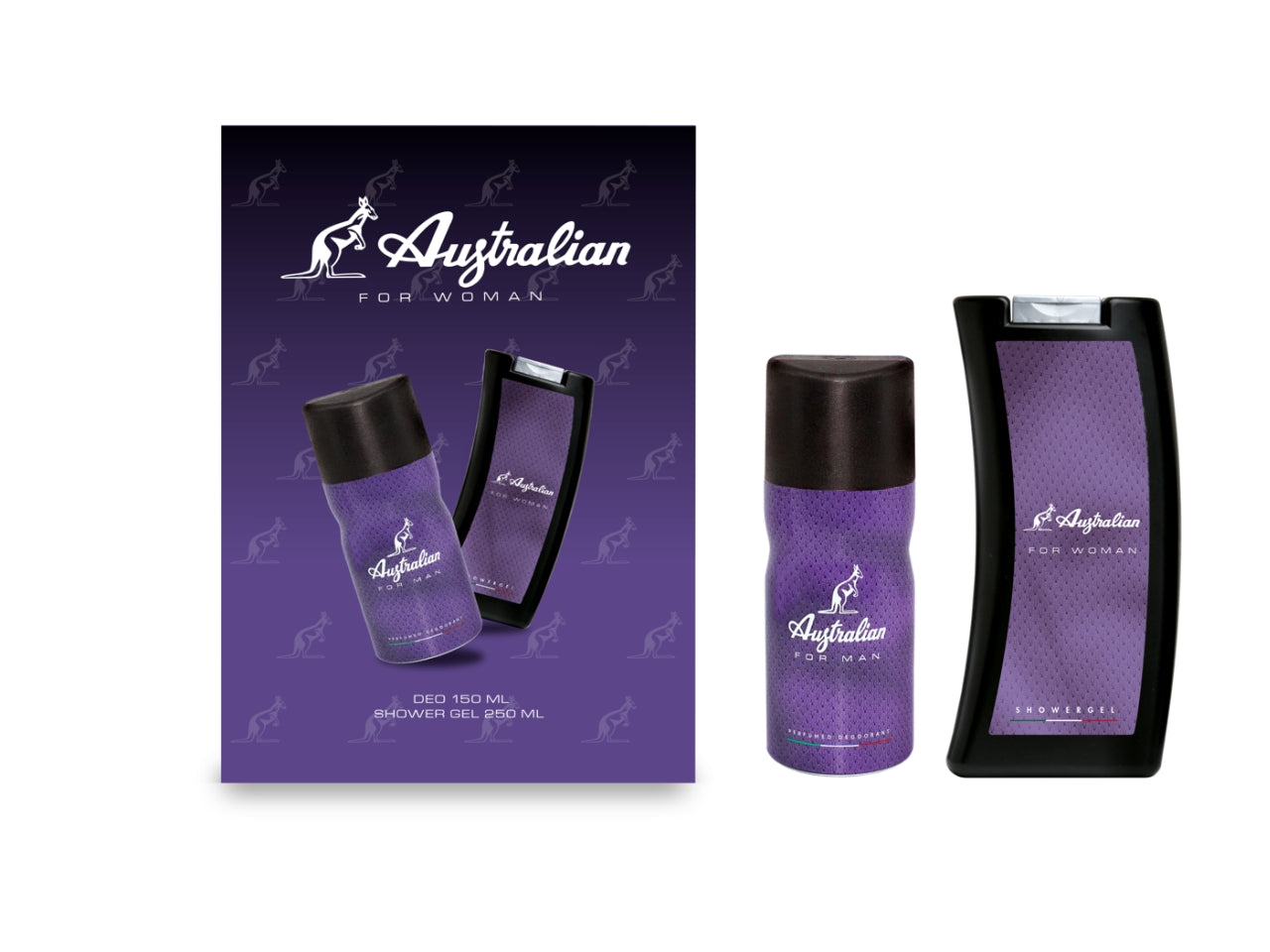 Australian viola, confezione regalo con deo 150ml e bagnoschiuma da 250ml