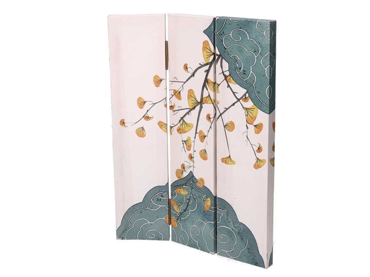 Paravento stampa rami beige 3 ante rettangolare 120,6x2,5xh.180cm