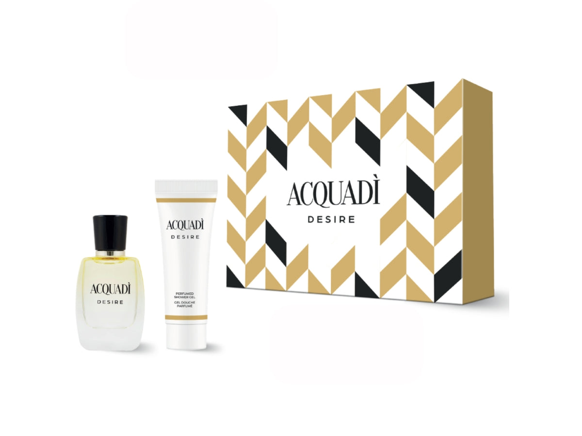 Acquadi' desire, scatola con edt 30ml e gel doccia 60ml