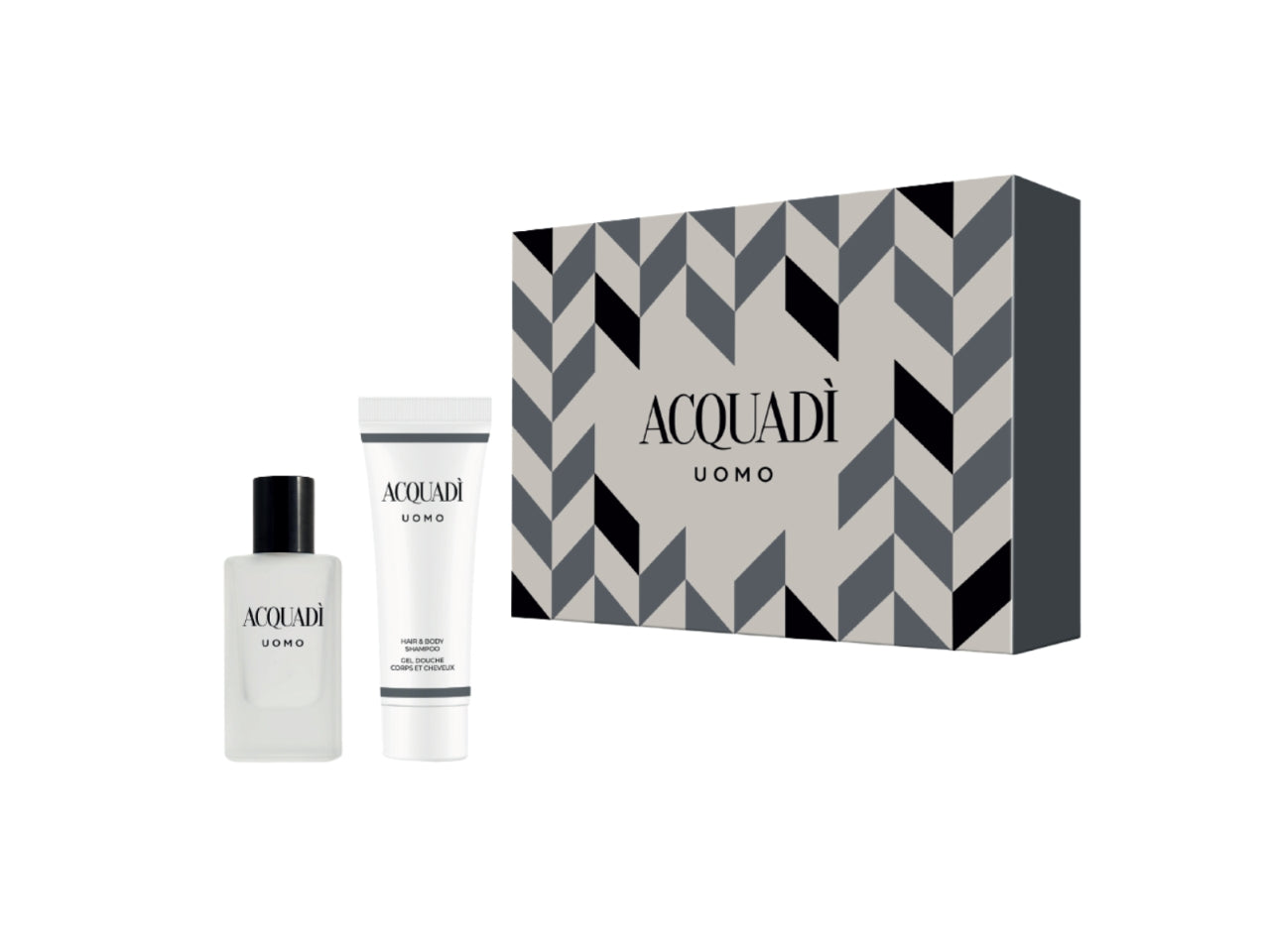 Acquadi' uomo, scatola con edt 30ml e doccia shampoo 60ml