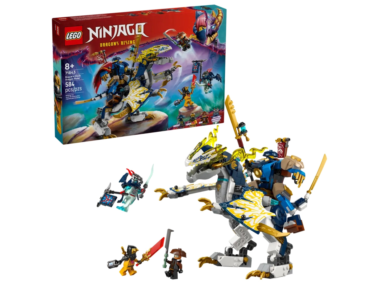 Lego Ninjago Mech cavalca-drago di Rogue