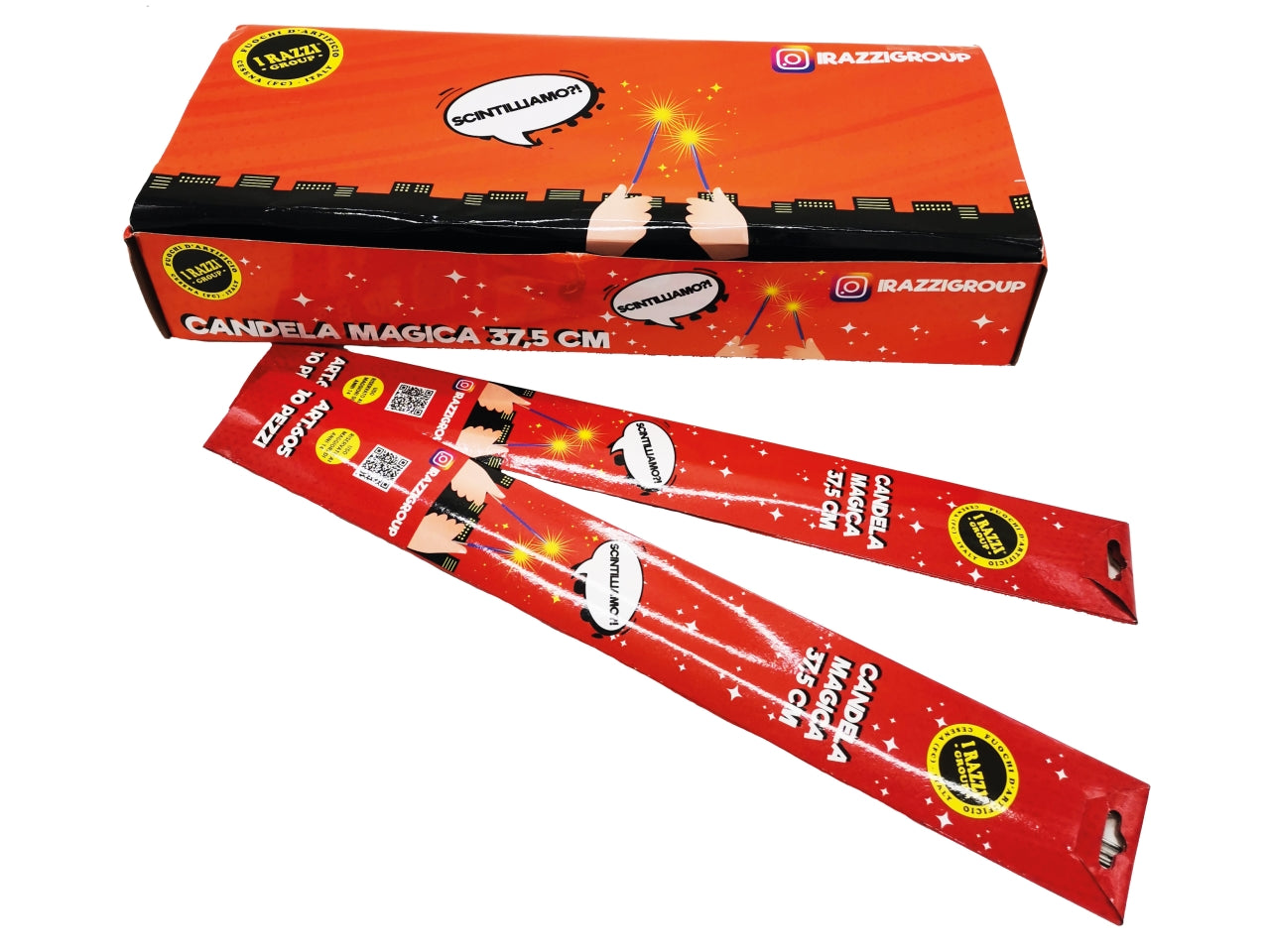 Candela magica 37,5cm box 25 confezioni da 10 candela magiche