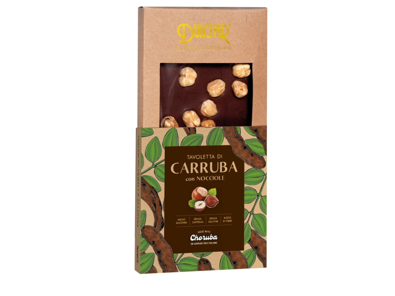 Tavoletta carruba con nocciole 100gr $