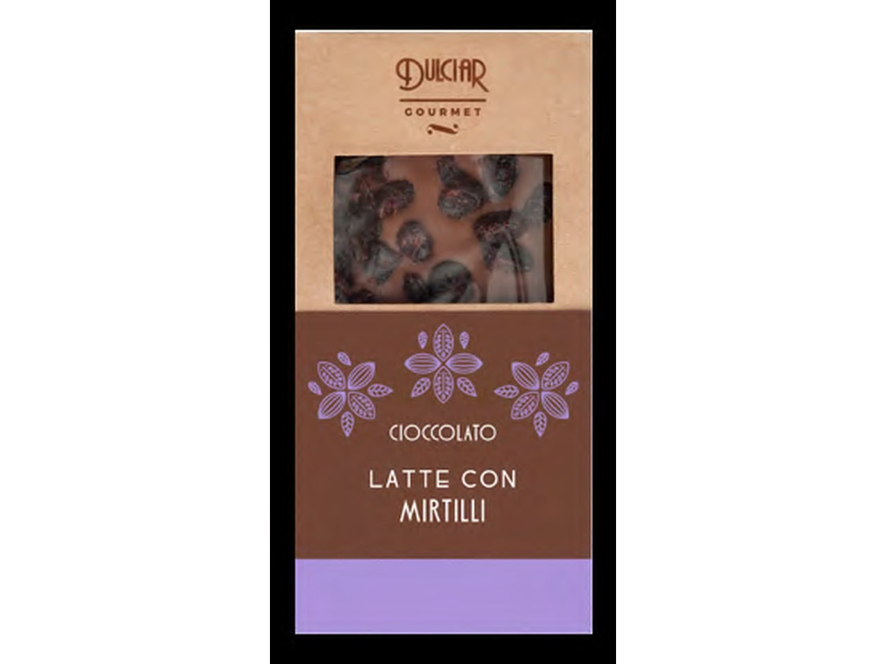 Tavoletta gourmet latte e mirtilli 100gr
