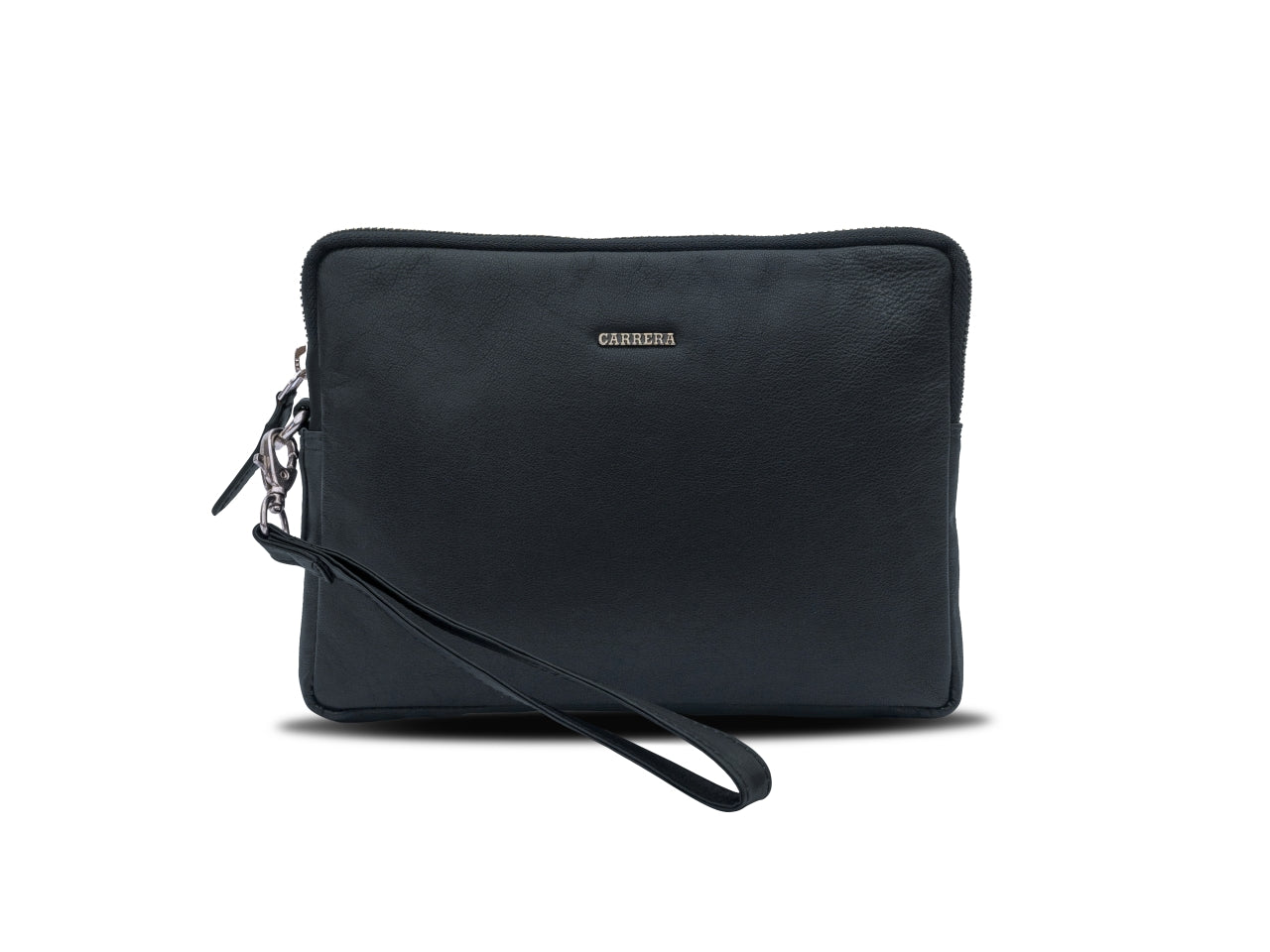 Carrera Berlino pochette piccola in pelle blu