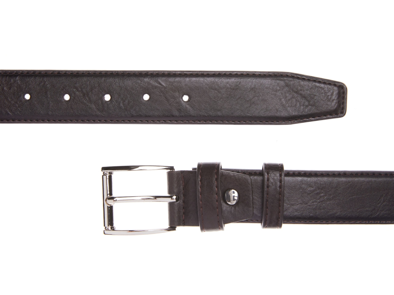 Carrera cintura 3,5cm in similpelle marrone tg.S