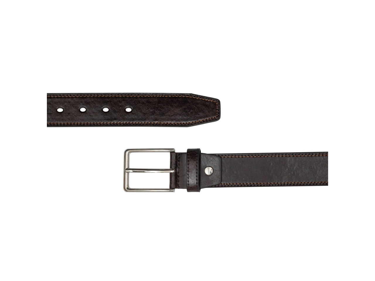 Carrera cintura 4cm in similpelle marrone tg.S