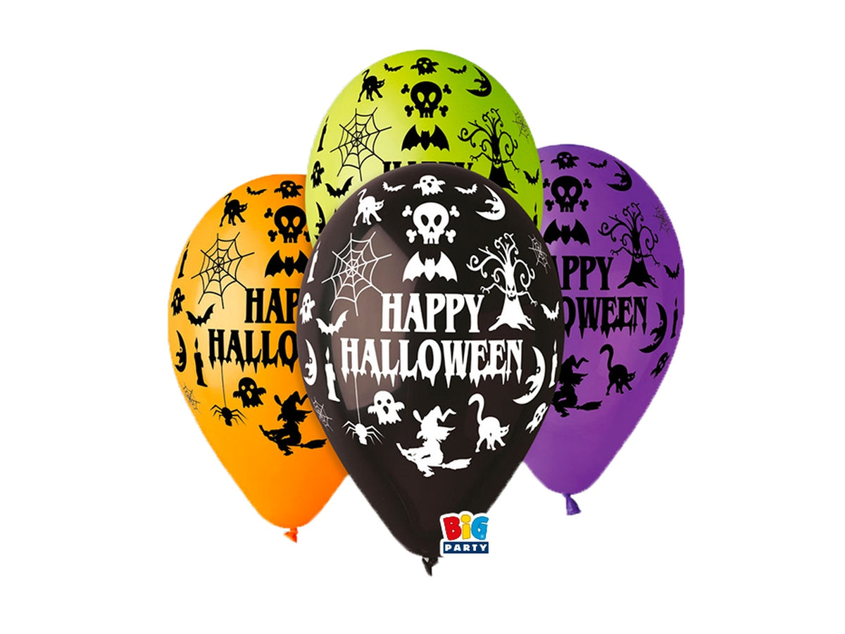 Palloncini happy halloween 33cm confezione da 50 pezzi