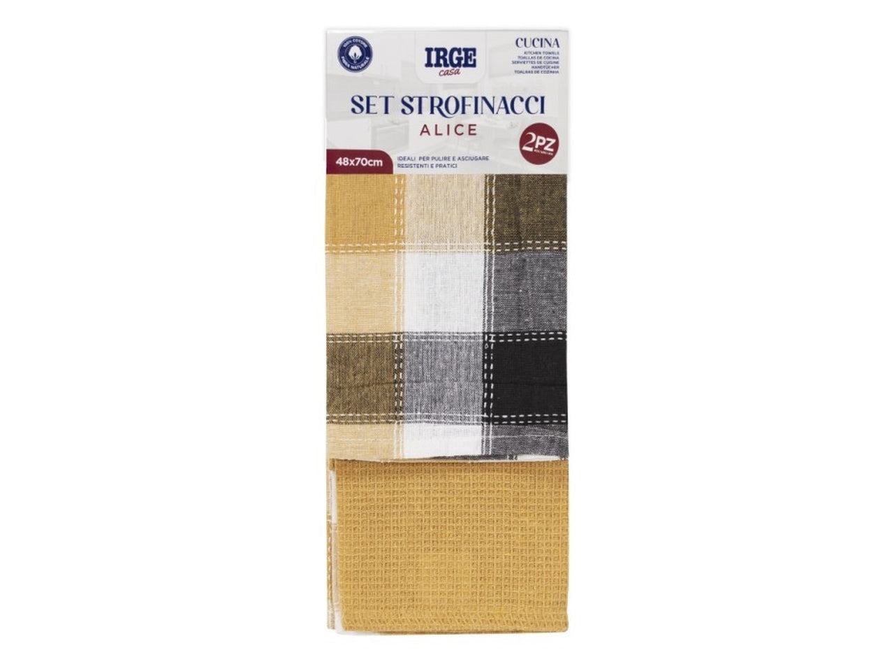 Strofinaccio 48x70cm alice set da 2 strofinacci