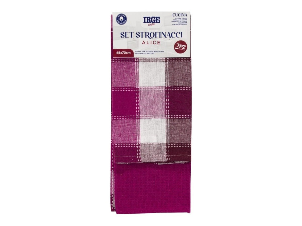 Strofinaccio 48x70cm alice set da 2 strofinacci