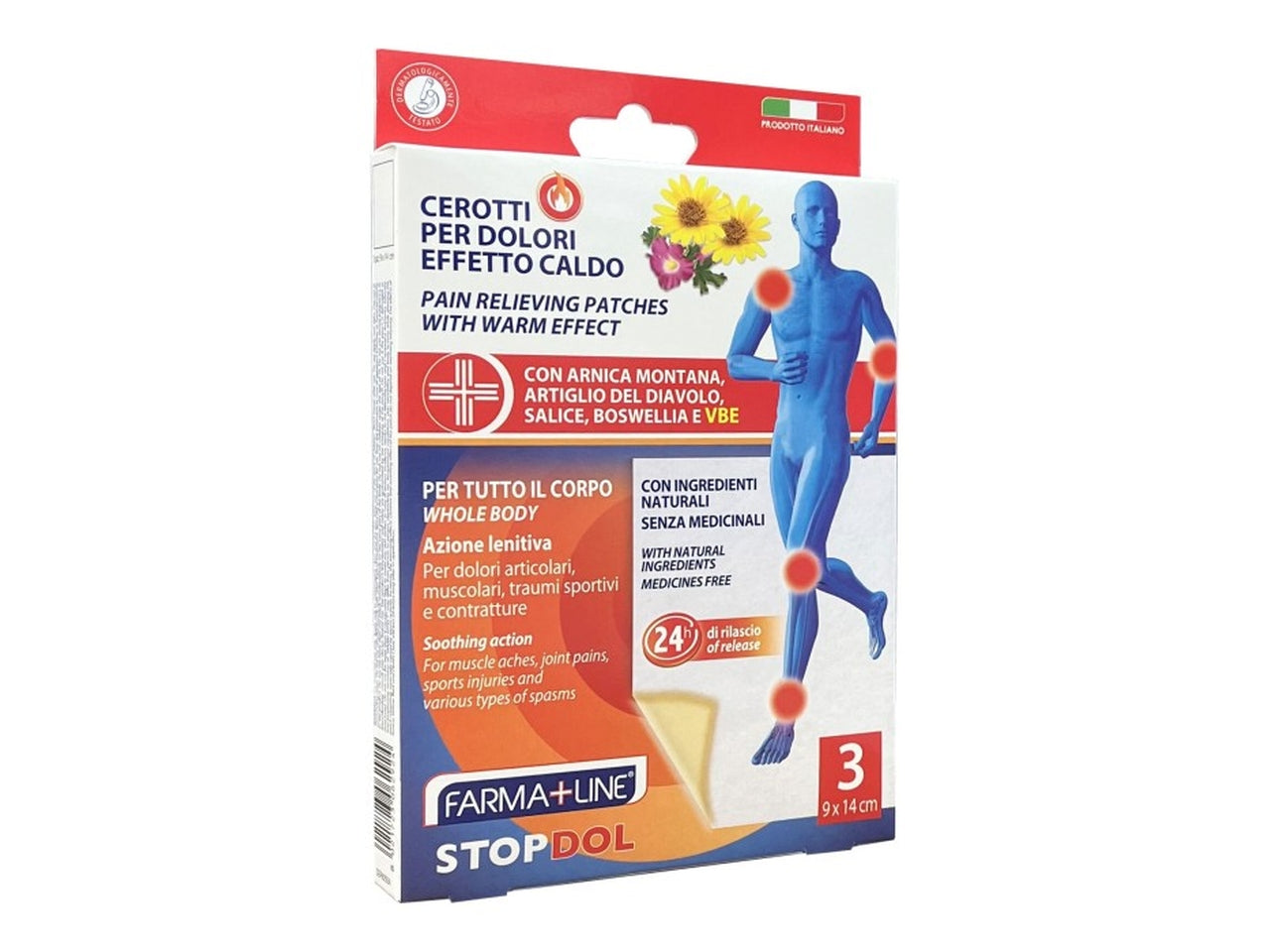 Cerotti arnica riscaldanti 9x14cm set da 3 cerotti