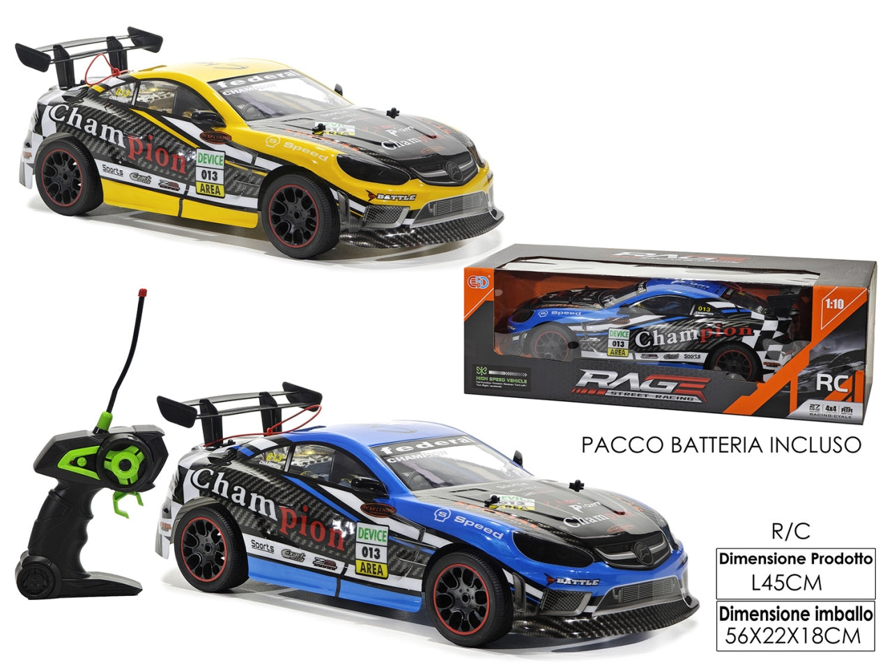 Auto radio comandate 4 funzioni modelli assortiti