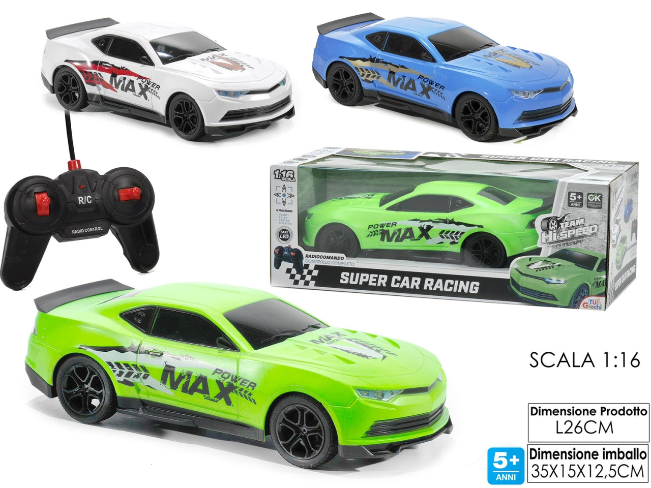 Autosuper car racing radio comandate 4 funzioni