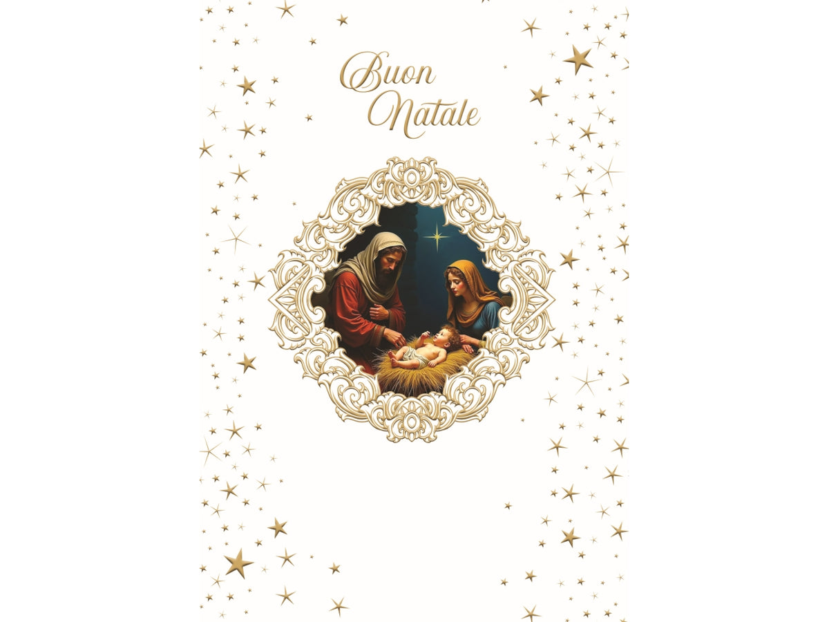 Biglietto buon natale religioso