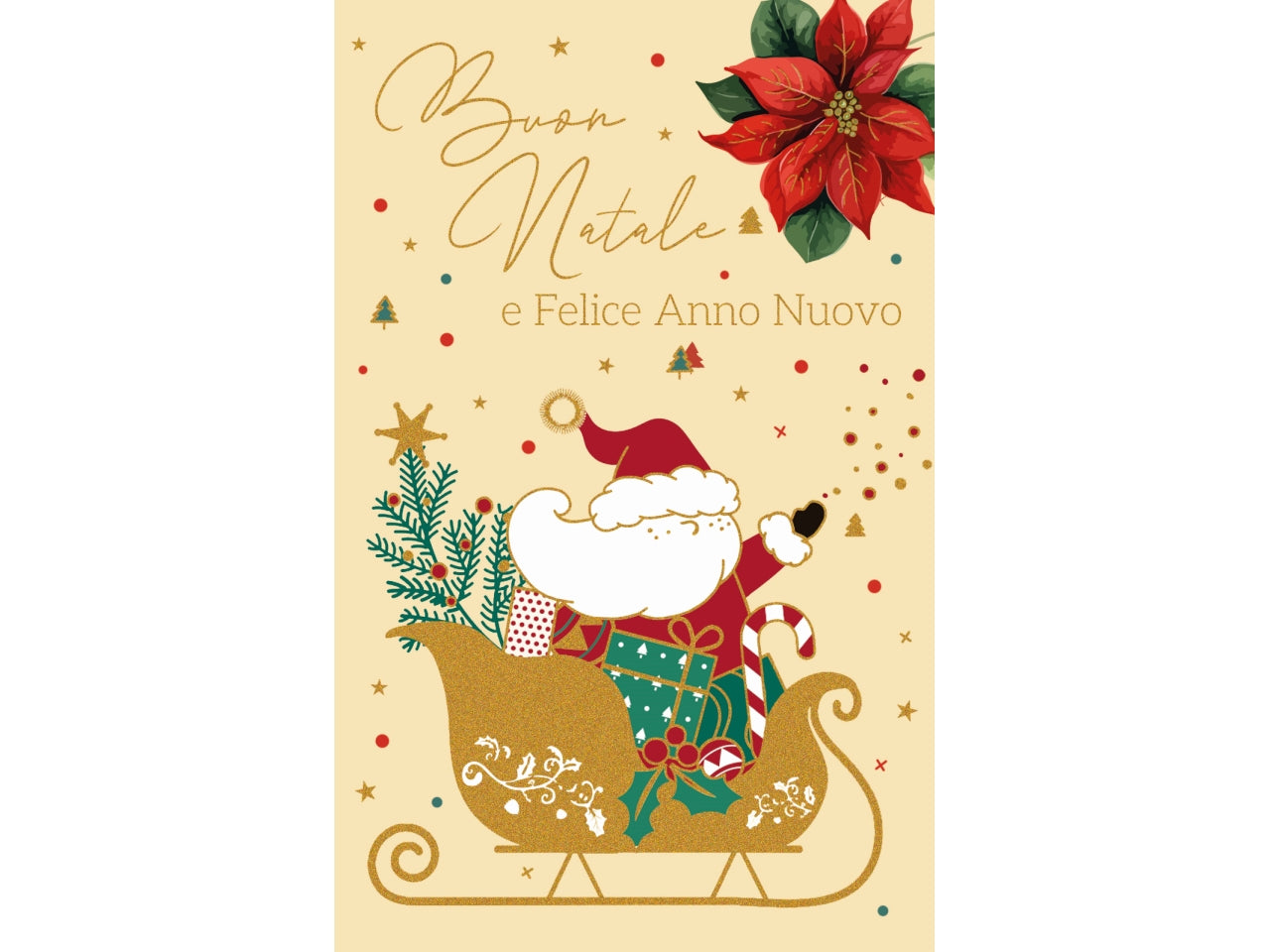 Biglietti buon natale 9x14cm in confezione da 6 pezzi fantasie assortite