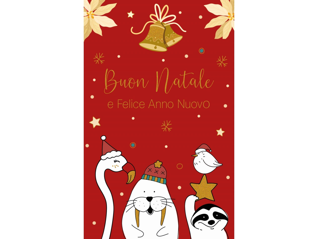 Biglietti buon natale 9x14cm in confezione da 6 pezzi fantasie assortite