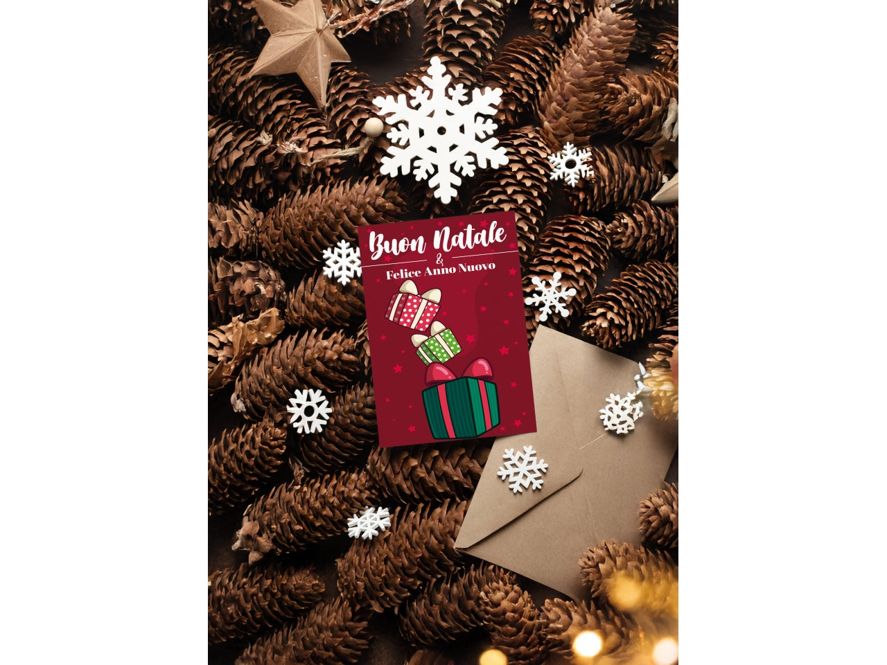 Biglietti buon natale 9x14cm in confezione da 6 pezzi fantasie assortite