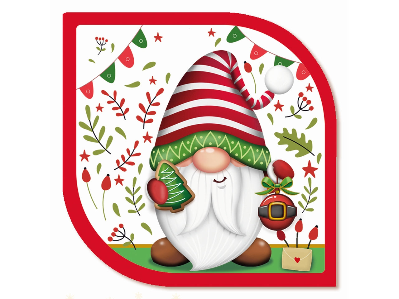 Chiudipacco buon natale in confezione da 10 pezzi fantasie assortite