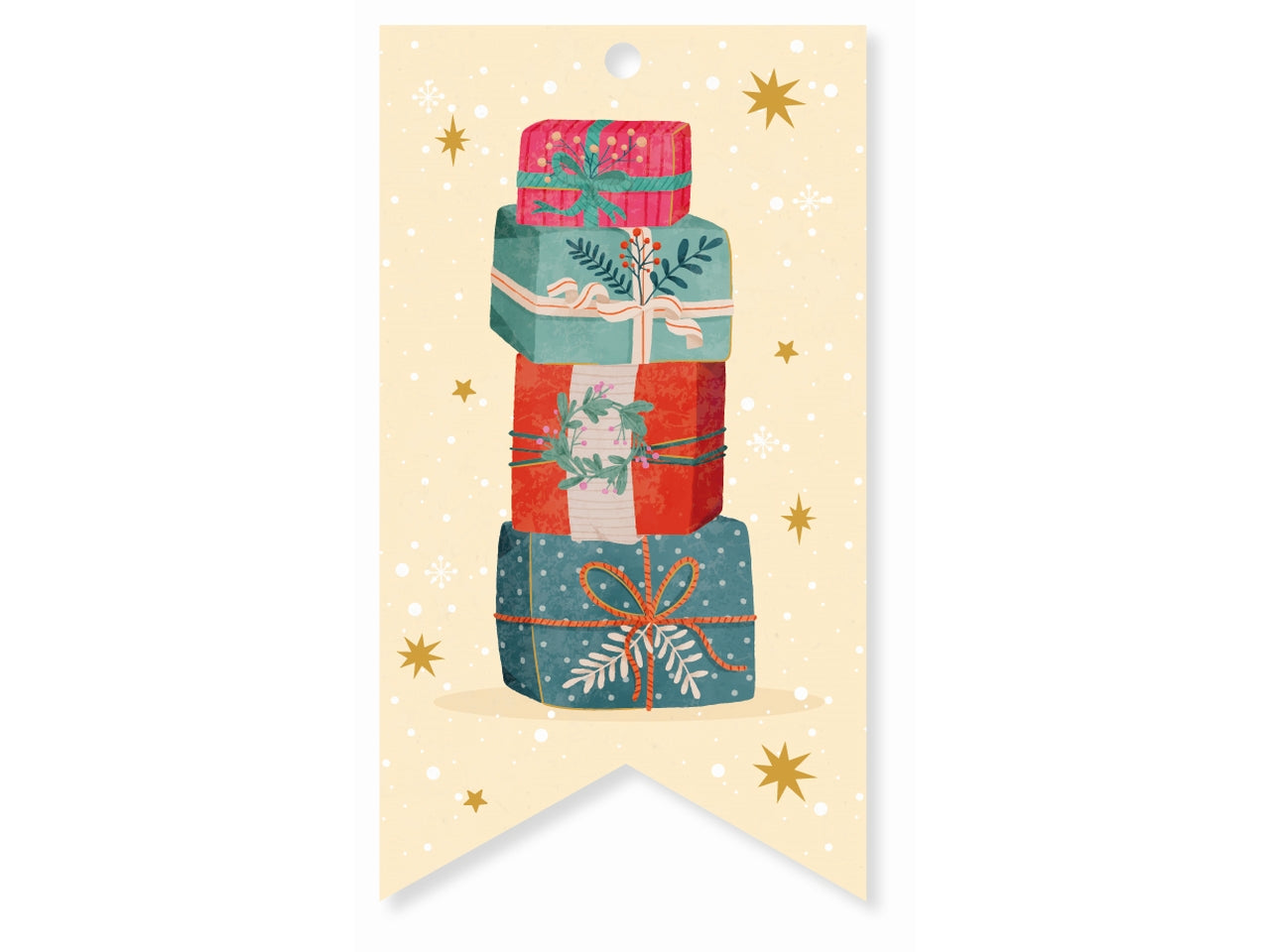 Chiudipacco buon natale in confezione da 10 pezzi fantasie assortite