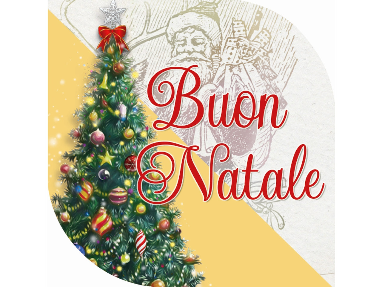 Chiudipacco buon natale in confezione da 10 pezzi fantasie assortite