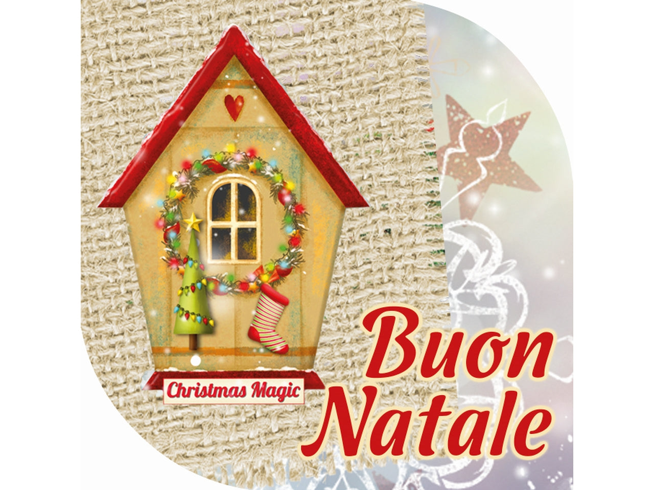 Chiudipacco buon natale in confezione da 10 pezzi fantasie assortite