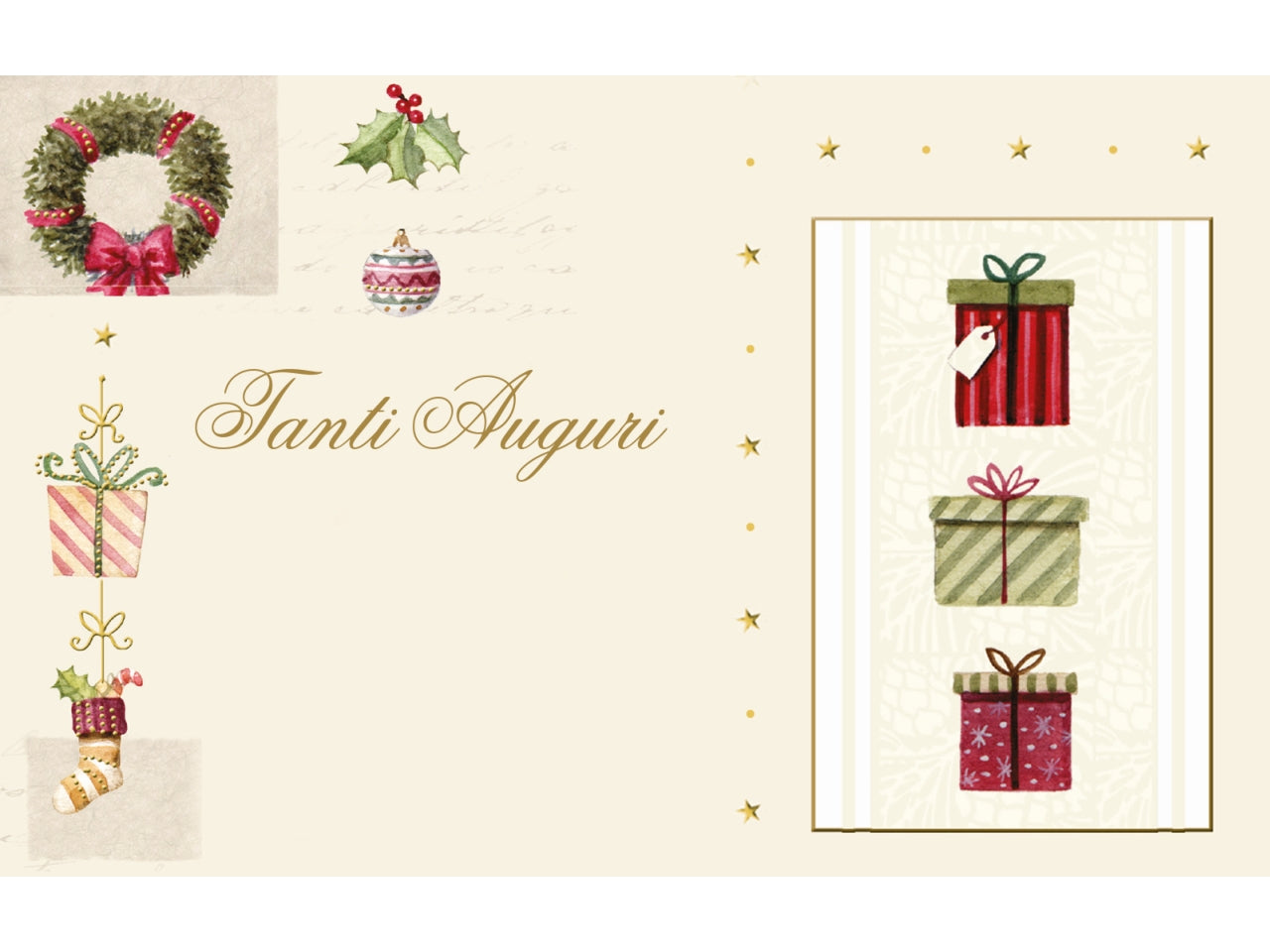 Biglietti buone feste 8,5x13,5cm in confezione da 100 pezzi fantasie assortite