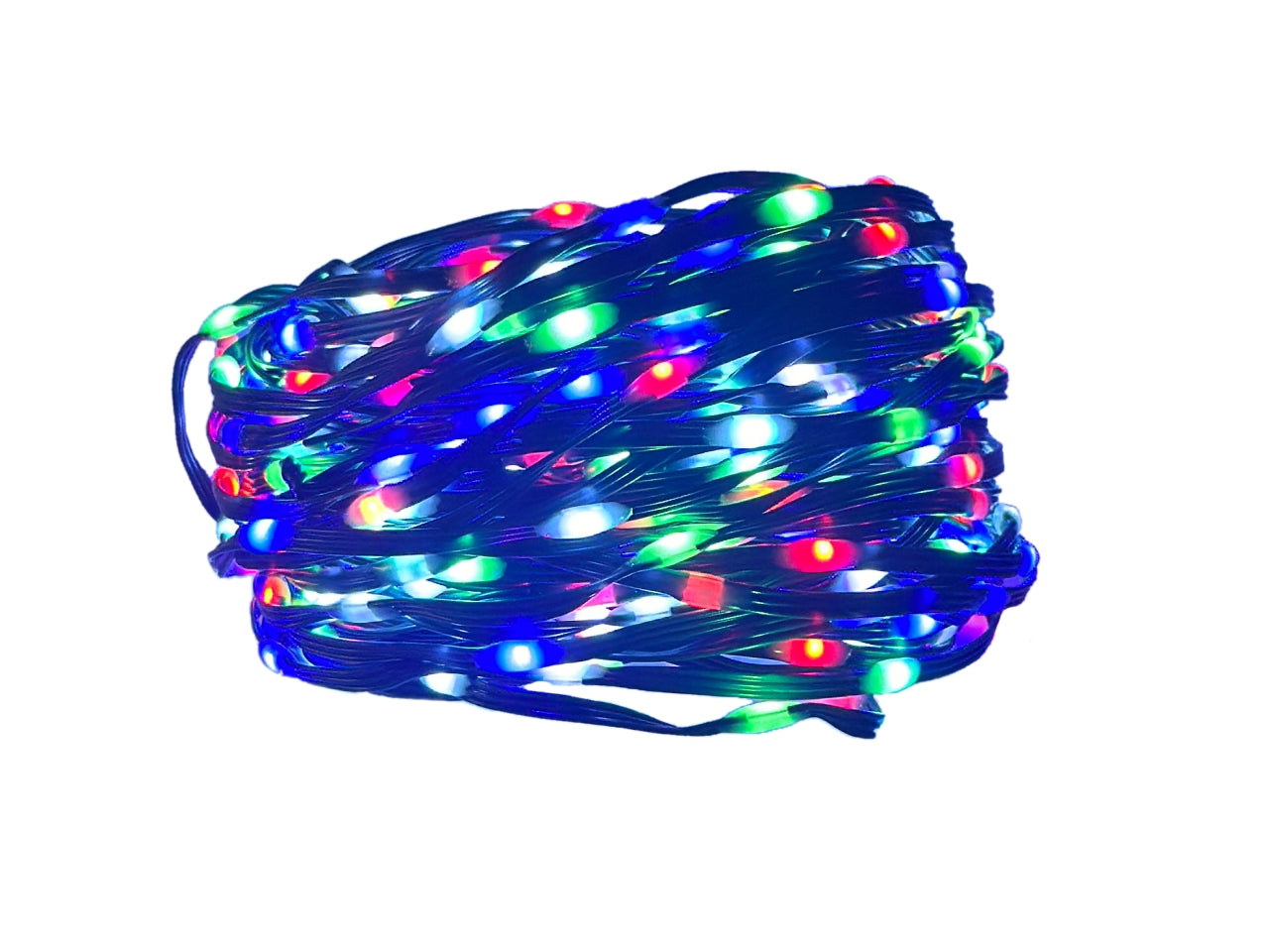 Catena 800 led "app-i light fantasy" smart rgb, con telecomando e app, 40 metri, cavo scuro, Ip44 per uso interno ed esterno